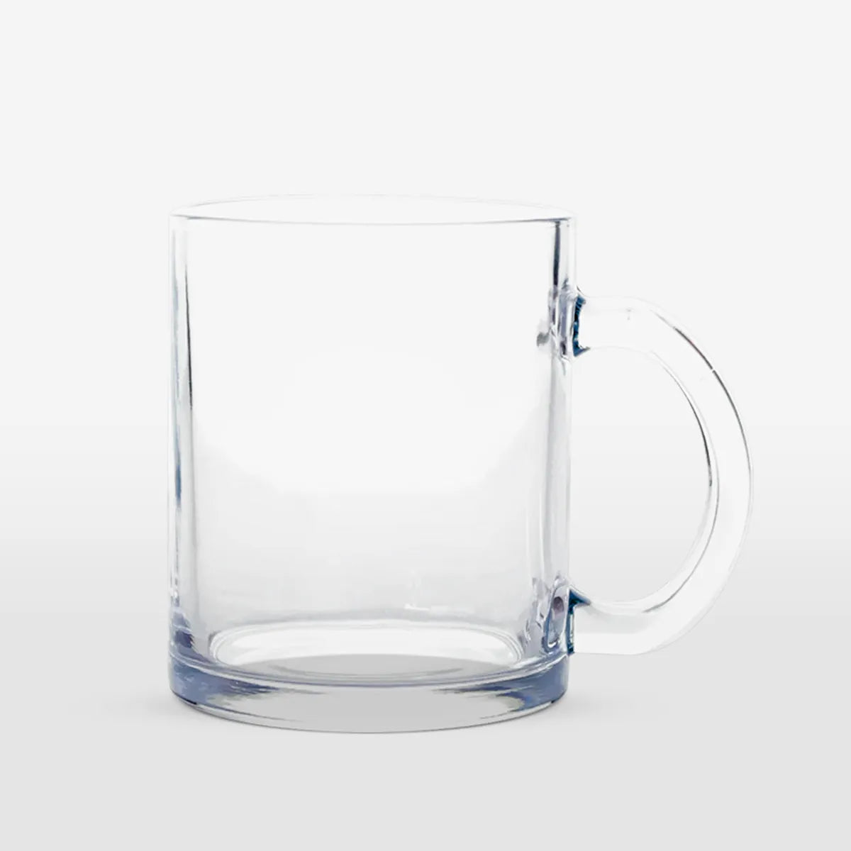 See through on sale glass mugs
