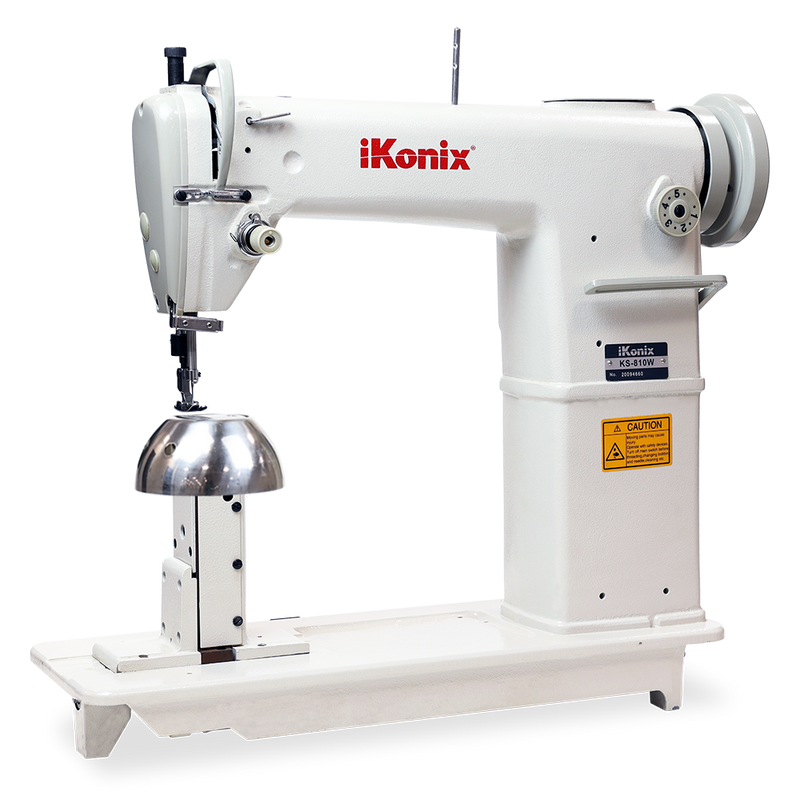 iKonix Single-Needle Industrial Sewing Machine - KS-810W (includes table, stand, servo motor & LED light) 