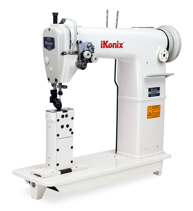 iKonix Double-Needle Industrial Sewing Machine - KS-820 (includes table, stand, servo motor & LED light) 