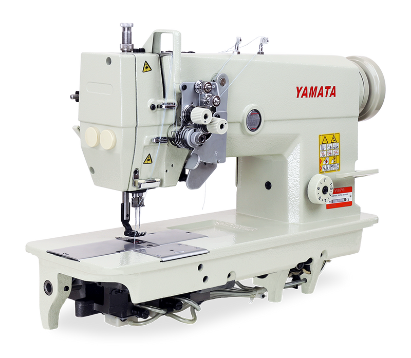 Yamata Double-Needle Lockstitch Industrial Sewing Machine - FY875 (includes table, stand, servo motor & LED light) 