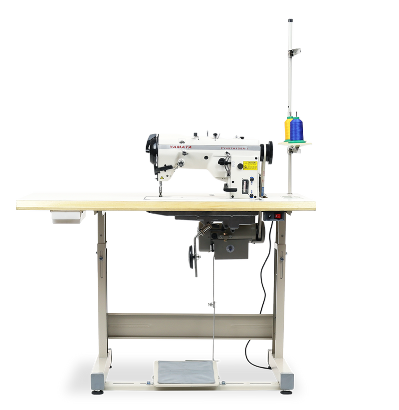 Yamata High-Speed Zigzag Industrial Sewing Machine - FY457-125L (includes table, stand, servo motor & LED light) 