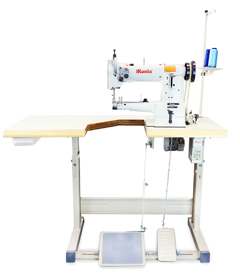 iKonix Cylinder-Bed Lockstitch Sewing Machine - KS-335A (includes table, stand) 