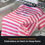 Hoopless Multi-Frame Embroidery Kit for Shirt Pockets, Sleeves, Socks, Cap Backs, and More