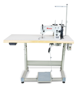 iKonix Single-Needle Zigzag Industrial Sewing Machine (includes table, stand, & servo motor)