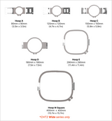 Embroidery Hoops for the CHT Series or CHT2 Series Embroidery Machines