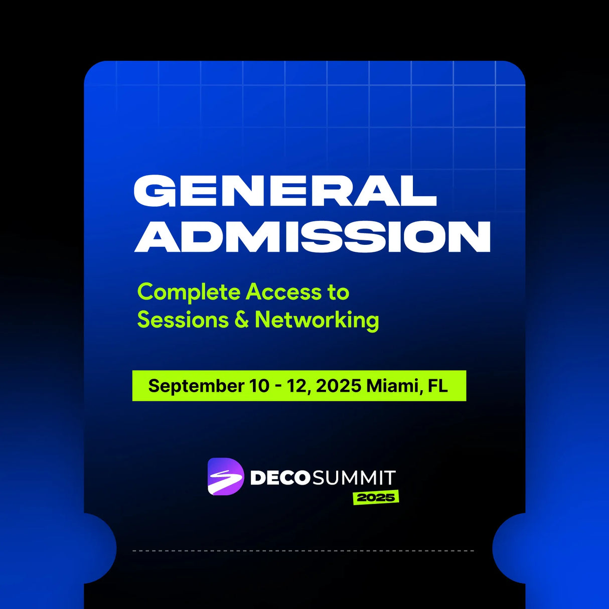 DecoSummit General Admission Ticket