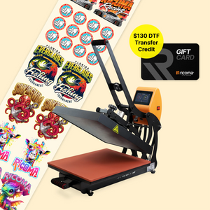 DTF Transfer Starter Pack with the Ricoma Auto-Open 16" x 20" Flat Heat Press