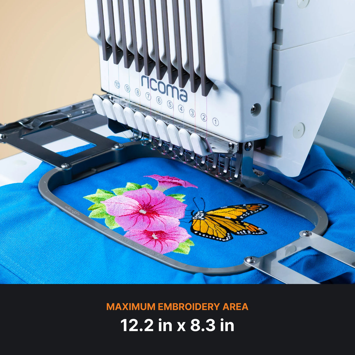 EM-1010 Multi-Needle, Easy-to-Use Embroidery Machine for Startups