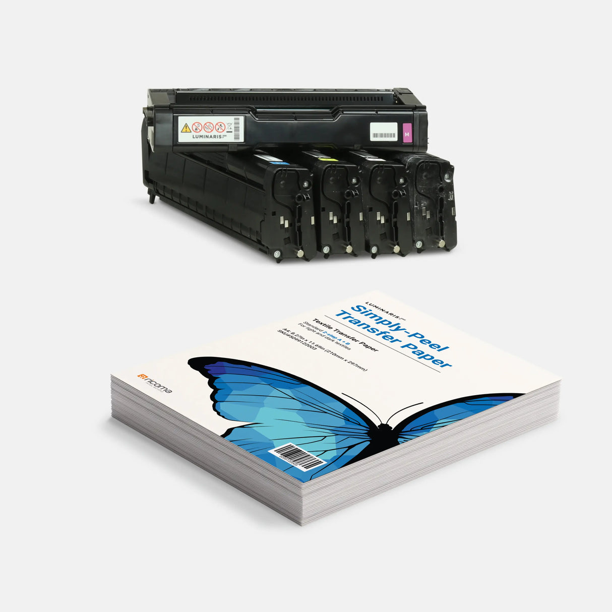 CMYK Toner + Step A & B Transfer Paper Pack