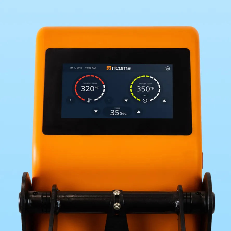 Ricoma Auto-Open Plate Heat Press - digital panel