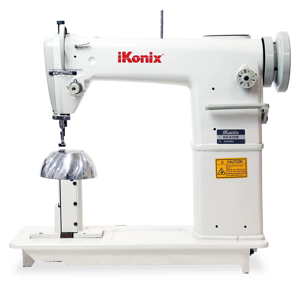 iKonix Single-Needle Industrial Sewing Machine - KS-810W (includes table, stand, servo motor & LED light) 