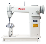 iKonix Single-Needle Industrial Sewing Machine - KS-810W (includes table, stand, servo motor & LED light) 