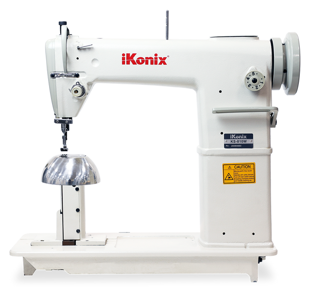 iKonix Single-Needle Industrial Sewing Machine - KS-810W (includes table, stand, servo motor & LED light) 