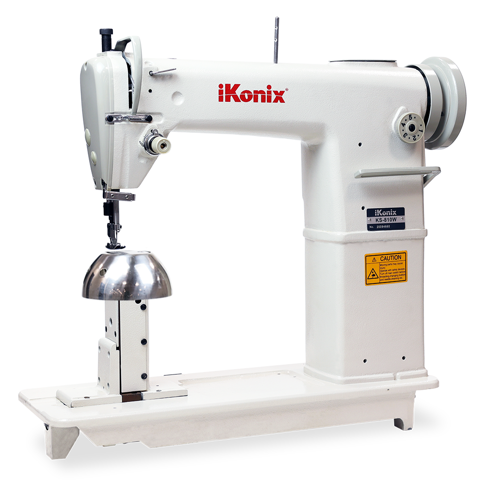 iKonix Single-Needle Industrial Sewing Machine - KS-810W (includes table, stand, servo motor & LED light) 