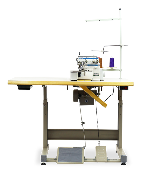 Yamata High-Speed Three-Thread Industrial Sewing Machine - FY2100-3 (includes table, stand, servo motor & LED light) 