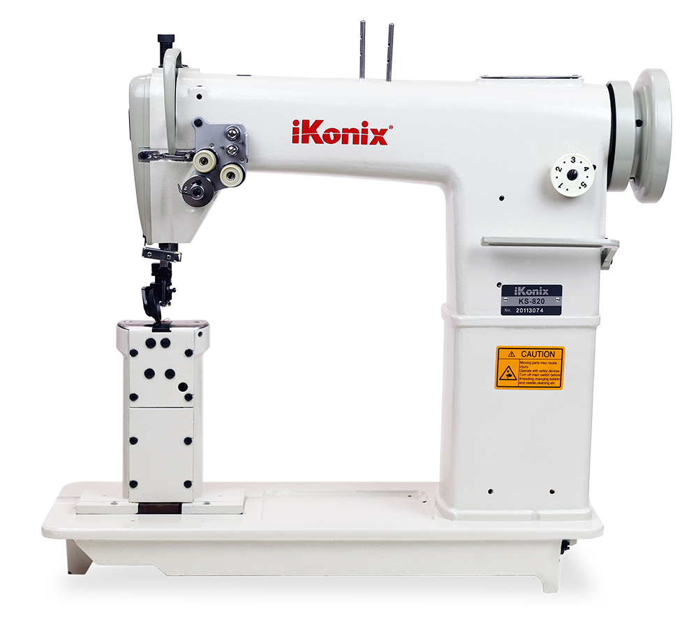 iKonix Double-Needle Post-Bed Lockstitch Industrial Sewing Machine