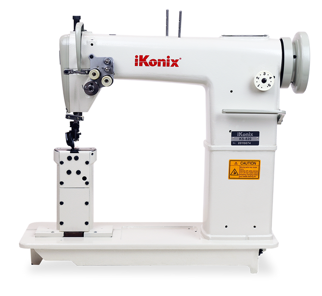 iKonix Double-Needle Industrial Sewing Machine - KS-820 (includes table, stand, servo motor & LED light) 