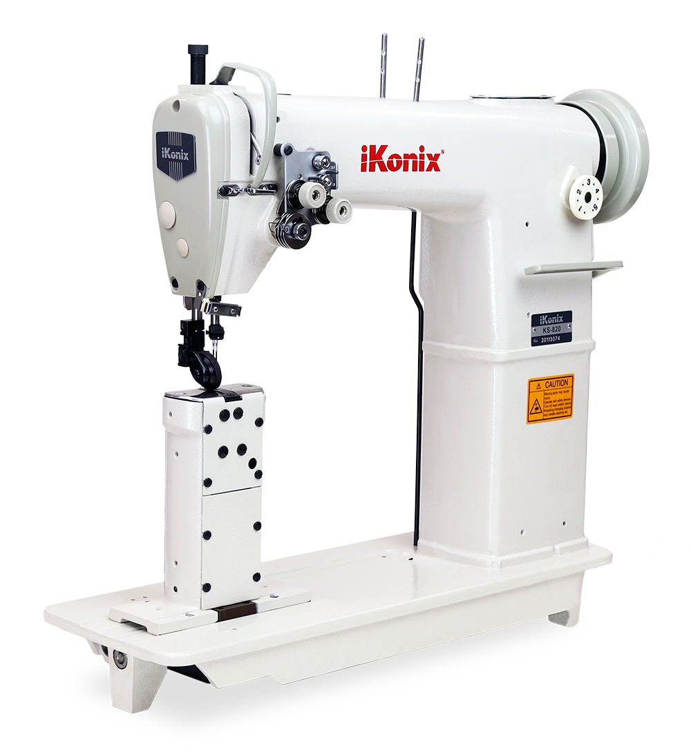 iKonix Double-Needle Industrial Sewing Machine - KS-820 (includes table, stand, servo motor & LED light) 