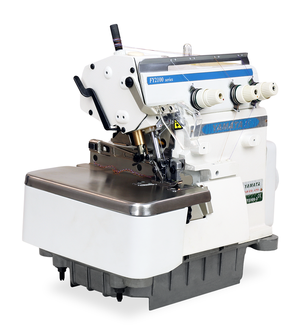 Yamata High-Speed Three-Thread Industrial Sewing Machine - FY2100-3 (includes table, stand, servo motor & LED light) 