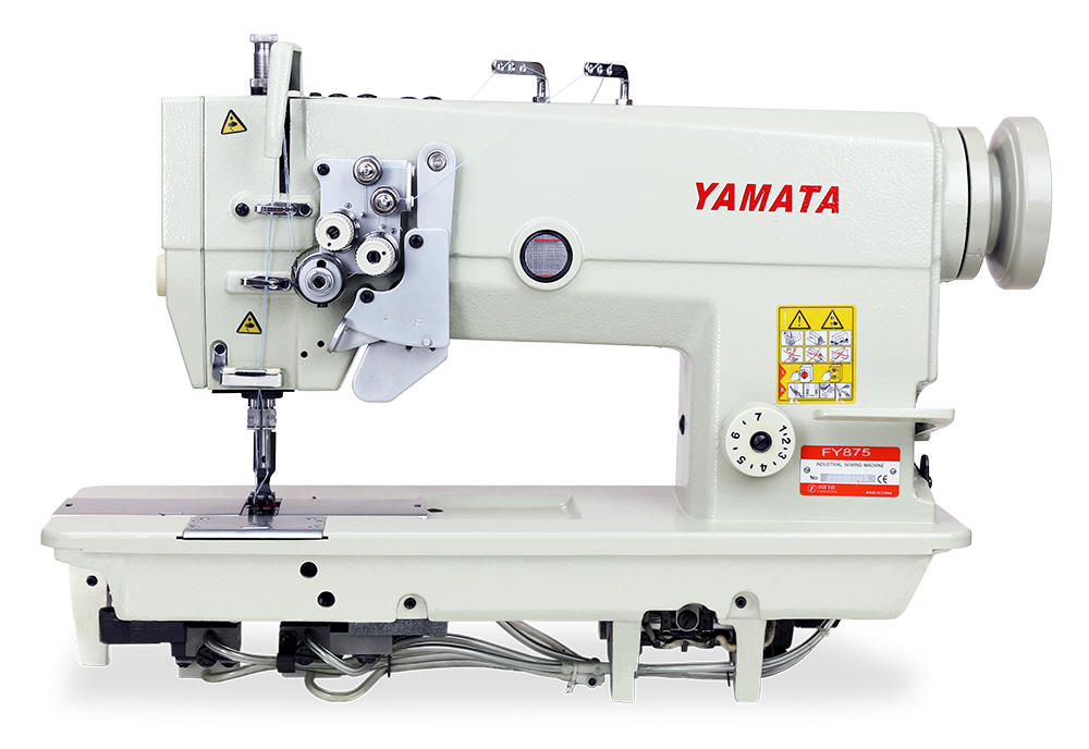 Yamata Double-Needle Lockstitch Industrial Sewing Machine - FY875 (includes table, stand, servo motor & LED light) 