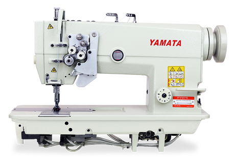 Yamata Double-Needle Lockstitch Industrial Sewing Machine - FY875 (includes table, stand, servo motor & LED light) 