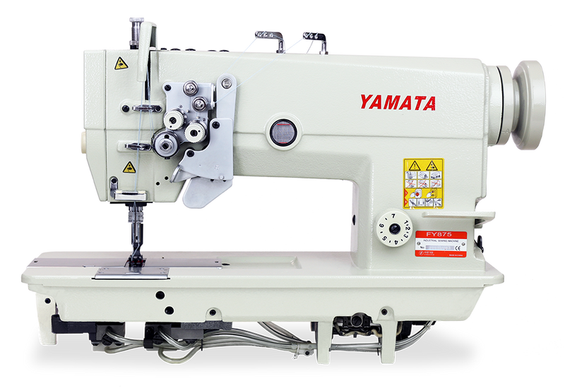 Yamata Double-Needle Lockstitch Industrial Sewing Machine - FY875 (includes table, stand, servo motor & LED light) 