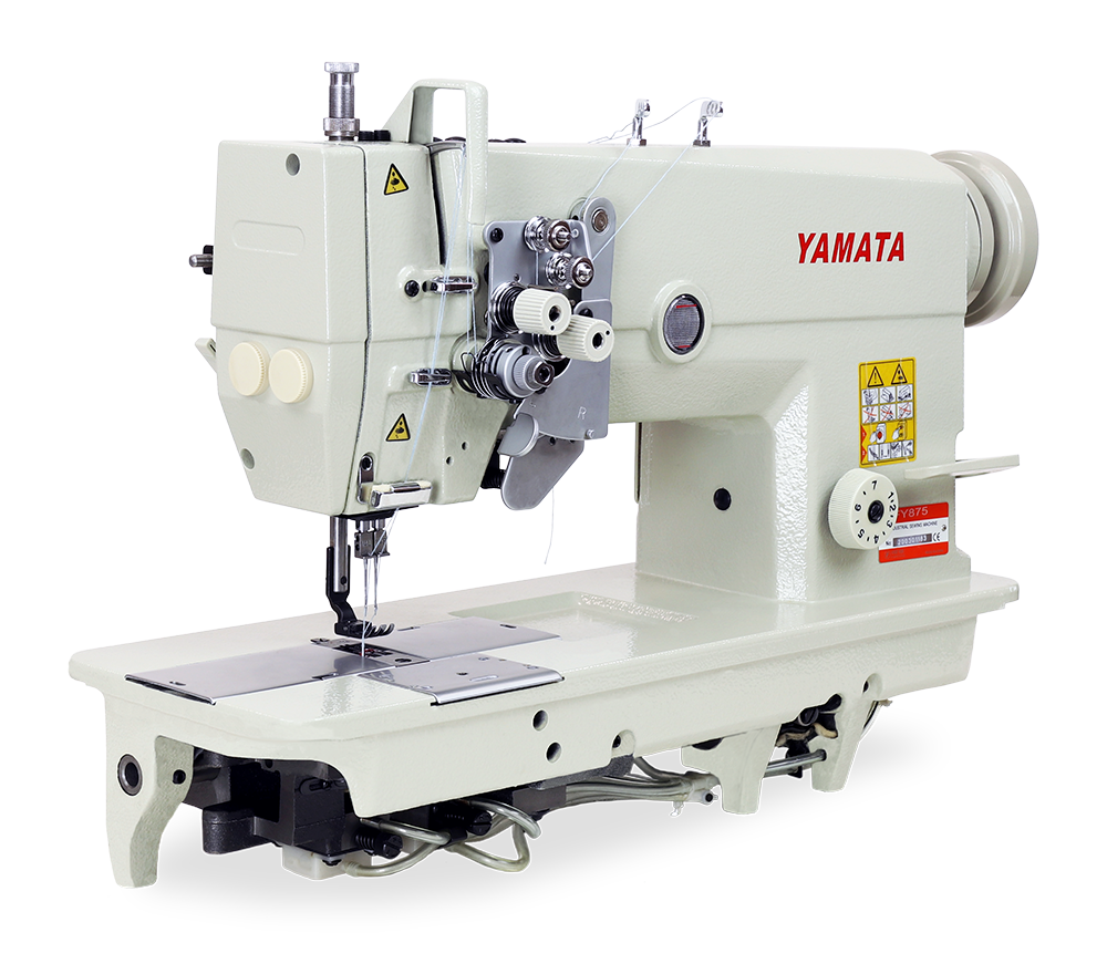 Yamata Double-Needle Lockstitch Industrial Sewing Machine - FY875 (includes table, stand, servo motor & LED light) 