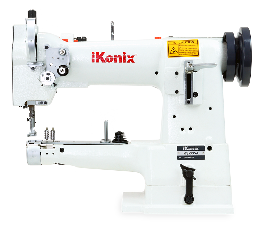 iKonix Cylinder-Bed Lockstitch Sewing Machine - KS-335A (includes table, stand, & LED light) 