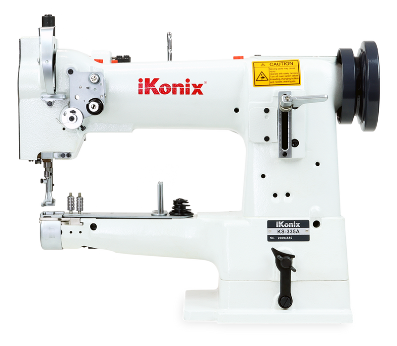 iKonix Cylinder-Bed Lockstitch Sewing Machine - KS-335A (includes table, stand, & LED light) 