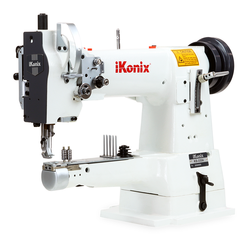 iKonix Cylinder-Bed Lockstitch Sewing Machine - KS-335A (includes table, stand, & LED light) 