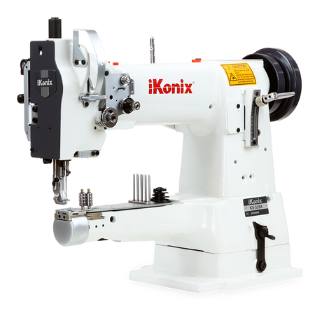 iKonix Cylinder-Bed Lockstitch Sewing Machine - KS-335A (includes table, stand, & LED light) 