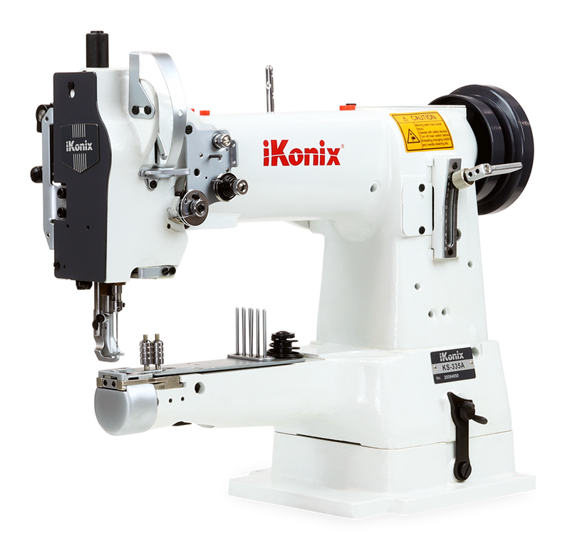iKonix Cylinder-Bed Lockstitch Sewing Machine - KS-335A (includes table, stand, & LED light) 