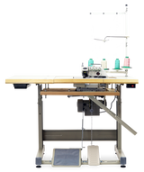 iKonix High-Speed Five-Thread Overlock Industrial Sewing Machine KS-757A (Includes Fully Submergible Table, Stand, Servo Motor & LED Light) 