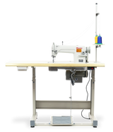 iKonix Flat-Bed Lockstitch Industrial Sewing Machine - KS-8700 (includes table, stand, servo motor & LED light) 