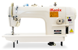 iKonix Flat-Bed Lockstitch Industrial Sewing Machine - KS-8700B (includes table, stand & LED light) 