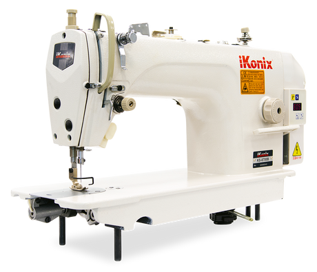 iKonix Flat-Bed Lockstitch Industrial Sewing Machine - KS-8700B (includes table, stand & LED light) 