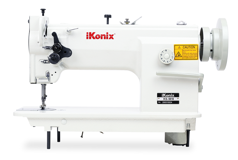 iKonix Heavy Duty Single-Needle Industrial Sewing Machine - KS-5618 (includes table, stand, servo motor & LED light) 