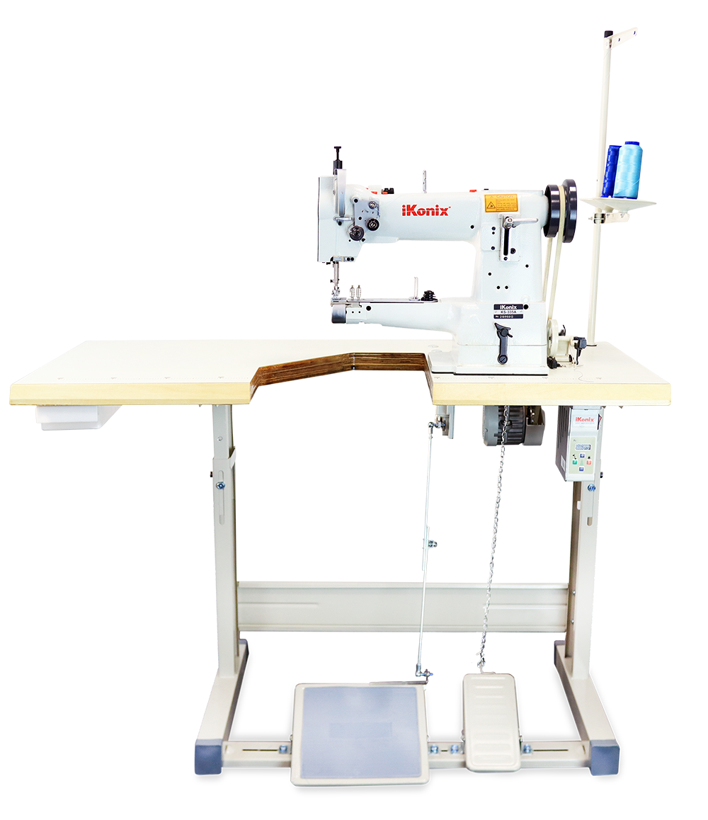 iKonix Cylinder-Bed Lockstitch Sewing Machine - KS-335A (includes table, stand) 