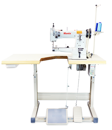 iKonix Cylinder-Bed Lockstitch Sewing Machine - KS-335A (includes table, stand) 