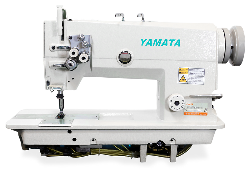 Yamata Double-Needle Lockstitch Industrial Sewing Machine - FY872 (includes table, stand,  & servo motor)