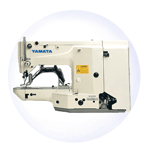 Yamata High-Speed Single-Needle Bar Tacking Industrial Sewing Machine (includes table, stand, & YYT2-4-1 continuous motor)