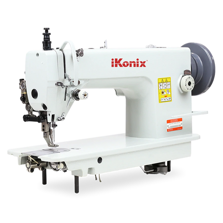 iKonix Walking Foot Flat-Bed Industrial Sewing Machine - KS-0303 (includes table, stand, servo motor & LED light) 