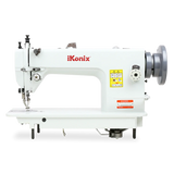 iKonix Walking Foot Flat-Bed Industrial Sewing Machine - KS-0303 (includes table, stand, servo motor & LED light) 